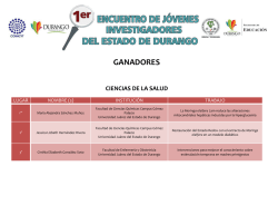 ganadores - Consejo de Ciencia y Tecnolog&iacute;a del Estado de Durango