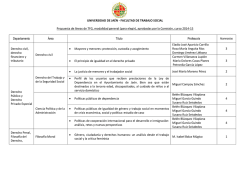 Tabla general con todas las propuestas - Universidad de Ja&eacute;n