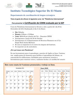 cenni - Instituto Tecnol&oacute;gico Superior de El Mante