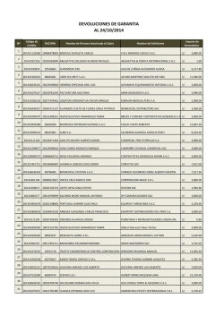 DEVOLUCIONES DE GARANTIA AL 24/10/2014 - Osce