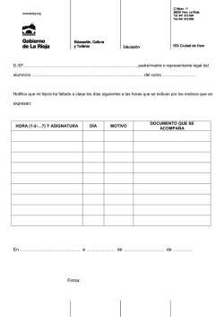 Justificante de faltas - IES Ciudad de Haro.