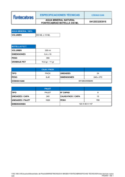 FICHA T&Eacute;CNICA 0,33 CL. - Fontecabras