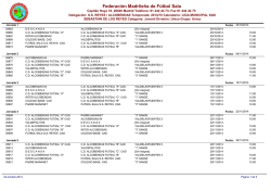 Calendario Juvenil - Federaci&oacute;n Madrile&ntilde;a de F&uacute;tbol Sala