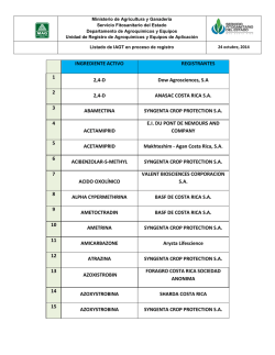 En proceso de registro - Servicio Fitosanitario del estado