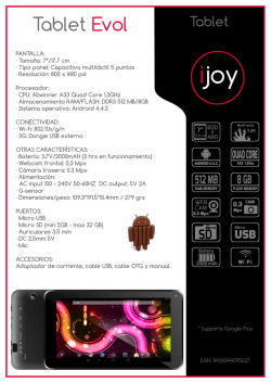 Evol - Ficha t&eacute;cnica (ES) - i-Joy