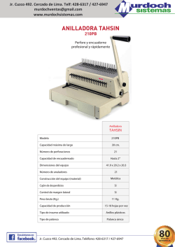 Anilladora Tahsin 210PB - Murdoch Sistemas