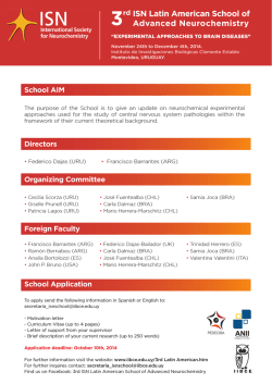 ISN Latin American School of Advanced Neurochemistry