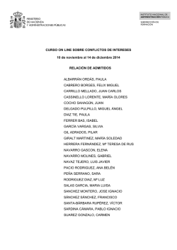 CURSO ON LINE SOBRE CONFLICTOS DE INTERESES - inap.es