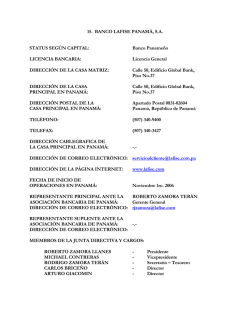 Banco Lafise Panam&aacute;, S.A. - Asociaci&oacute;n Bancaria de Panam&aacute;