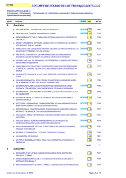 Situaci&oacute;n de art&iacute;culos en proceso de evaluaci&oacute;n - Dyna