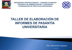 Taller de Elaboraci&oacute;n de Informes - Universidad Centroccidental