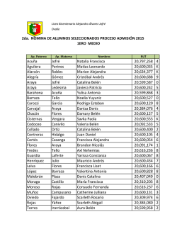 alumnos seleccionados 2015 - Liceo Bicentenario Alejandro