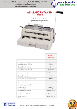 Anilladora Tahsin TCC-242 - Murdoch Sistemas