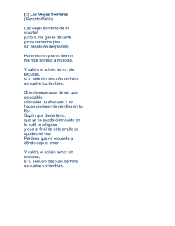 (3) Las Viejas Sombras (Gerardo Pablo) Las viejas sombras de mi