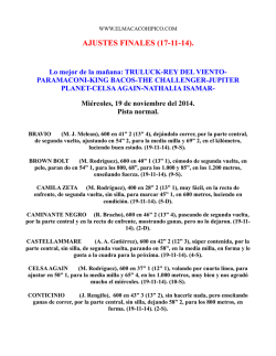 P&aacute;g. 1. LATIGAZOS. Ajustes finales. (20-10-14). Lo mejor de la
