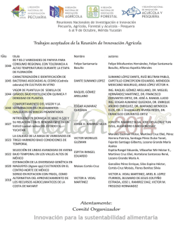 Innovaci&oacute;n para la sustentabilidad alimentaria - Reuniones