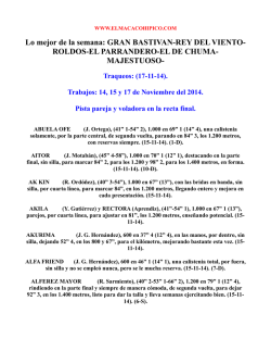 P&aacute;g. 1. LATIGAZOS. Traqueos: (20-10-14). Lo mejor de la semana