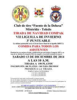 3&ordm; puntuable tirada de navidad - recorridoscaza.es