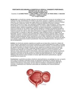 peritonitis secundaria a diverticulo vesical congenito perforado