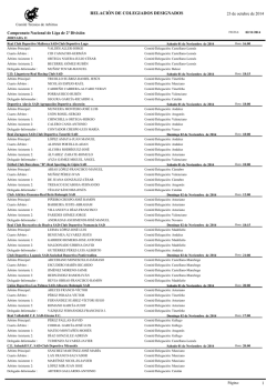 RELACI&Oacute;N DE COLEGIADOS DESIGNADOS
