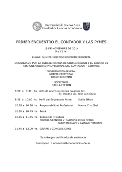 PRIMER ENCUENTRO EL CONTADOR Y LAS PYMES