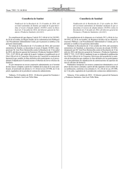 Notificaci&oacute; de la Resoluci&oacute; de 13 d'