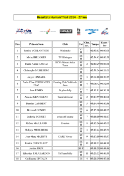 R&eacute;sultats Humani'
