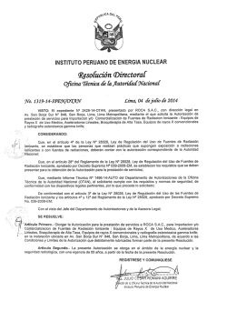 &euro;&Iuml;{gso[uci&oacute;n &reg;irectom[ - Instituto Peruano de Energ&iacute;a Nuclear