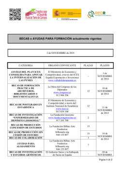 03-11-14 Becas y ayudas para formaci&oacute;n - en Valladolid