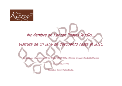 Promociones - Kenzen Pilates Studio