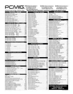 Lista de Precios - PCMIG