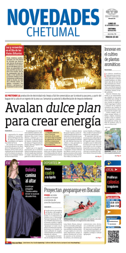 Avalan dulce plan para crear energ&iacute;a - Sipse