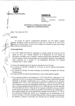 TF,UNAL CONSTITUCIONAL - Tribunal Constitucional del Per&uacute;