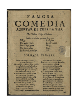 Famosa comedia Acertar de tres la una - Biblioteca Virtual Miguel