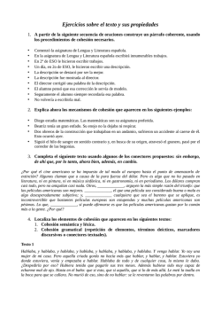 Ejercicios sobre el texto y sus propiedades - Profe Elena