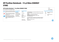 HP Tablet Fact Tag A4 - Hewlett Packard