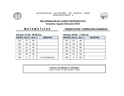 Horario - Preparatoria 9