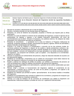 Sistema para el Desarrollo Integral de la Familia EJERCICIO 2014
