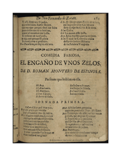 El enga&ntilde;o de unos zelos - Biblioteca Virtual Miguel de Cervantes