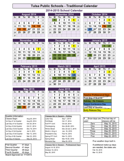 School Calendar Template