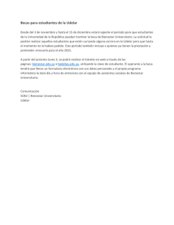 Becas para estudiantes de la Udelar - EUTM