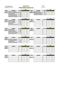 salidas martes - Club Campestre Saltillo