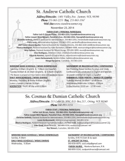 St. Andrew Catholic Church Ss. Cosmas - Catholic Printery