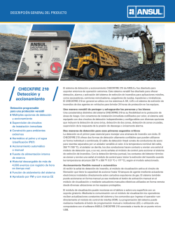 DESCRIPCI&Oacute;N GENERAL DEL CHECKFIRE 210 Detecci&oacute;n y