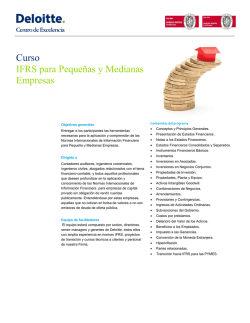 Curso IFRS para Peque&ntilde;as y Medianas Empresas - Deloitte