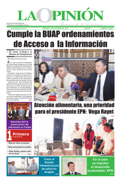 Versi&oacute;n Impresa - La Opini&oacute;n :: Diario de la Ma&ntilde;ana