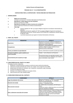 I. GENERALIDADES 1. Objeto de la convocatoria 2. 3. 4. a. b. c. II