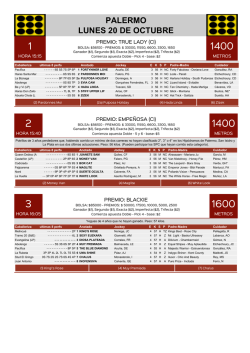 PALERMO LUNES 20 DE OCTUBRE - varios cuerpos