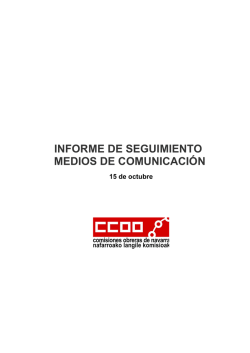 INFORME DE SEGUIMIENTO MEDIOS DE COMUNICACI&Oacute;N
