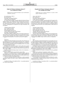Jutjat de Primera Inst&agrave;ncia n&uacute;mero 9 de Castell&oacute; de la Plana